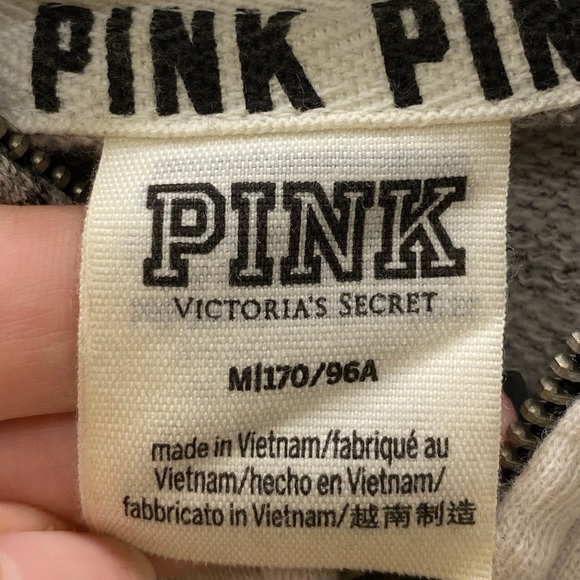 Sherpa Hoodie PINK Victoria’s Secret Zip Up - Picture 6 of 8